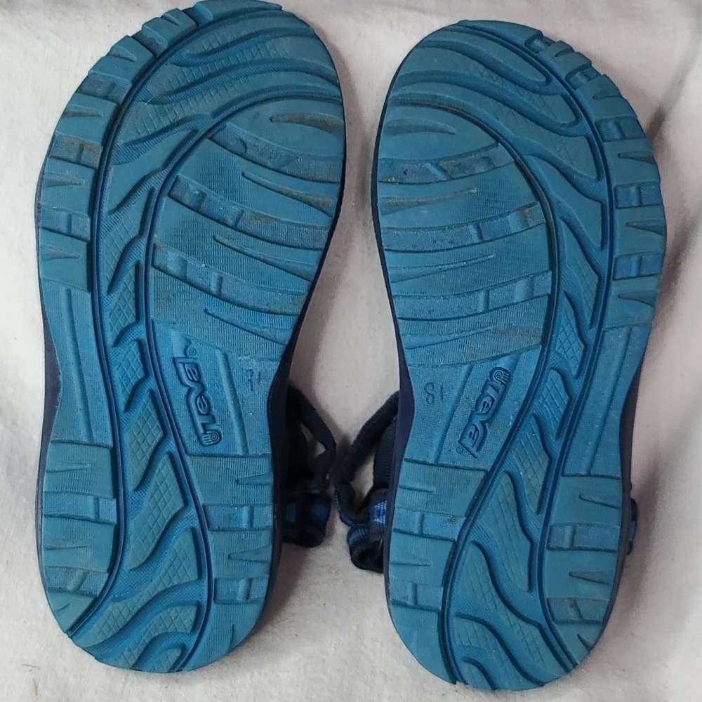 Teva Kids Blue Navy Patterned Strappy Sandals